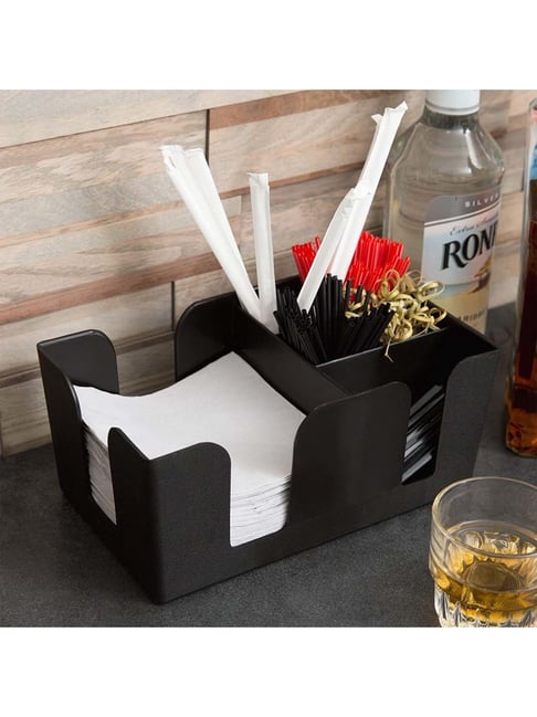 FnS Black Stainless Steel Condiment Set