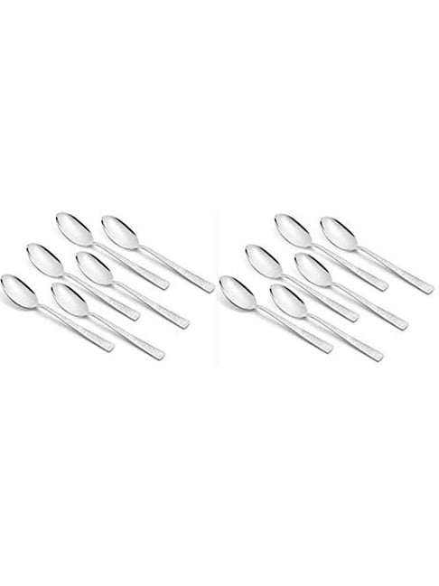 FnS Helios Silver Stainless Steel Dinner Spoon - Set of 12-picture-27