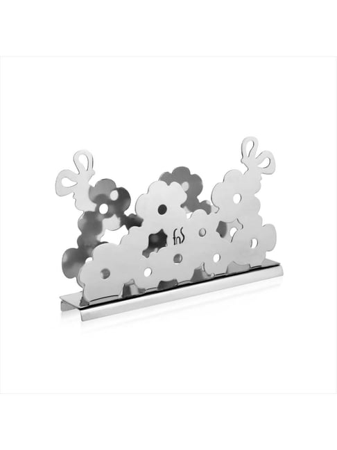 FnS Tulip Silver Stainless Steel Napkin Holder