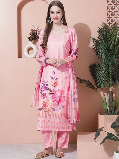 pink cotton dress material Ganga Arisha 3164 Cotton Dress Material Wholesale Online Mumbai