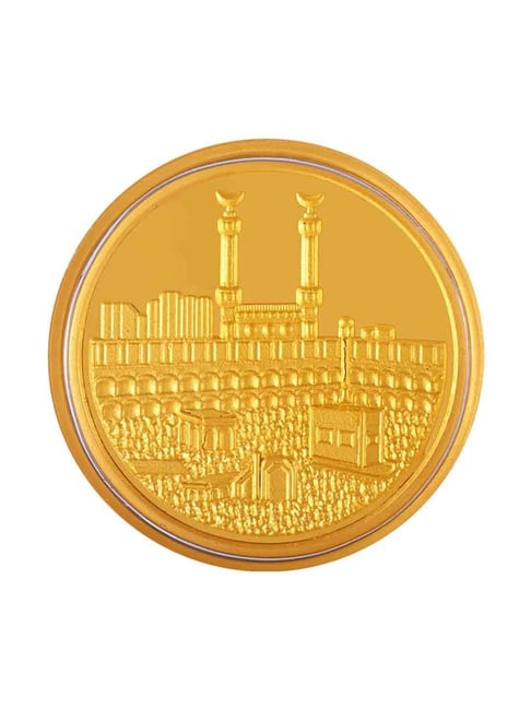 P.C. Chandra Jewellers Kaaba-Inscribed 24k (999) 0.3gm Yellow Gold Foil Coin