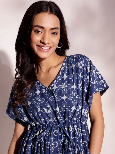 Indigo Fabindia Dress Material Online Buy Fabindia Indigo Cotton