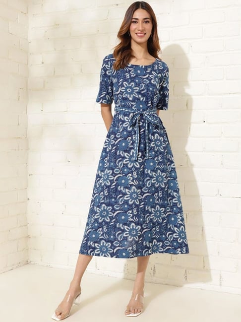 Midi Dress Fabindia Western Wear Ethnic Wear Fabindia Long Dresses