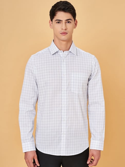 Byford By Pantaloons White Slim Fit Checks Shirt-picture-38