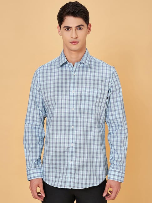 Byford By Pantaloons Aqua Slim Fit Checks Shirt-picture-32
