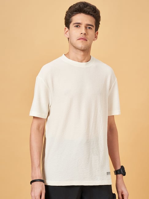 Street 808 By Pantaloons Antique White Loose Fit T-Shirt-image-10