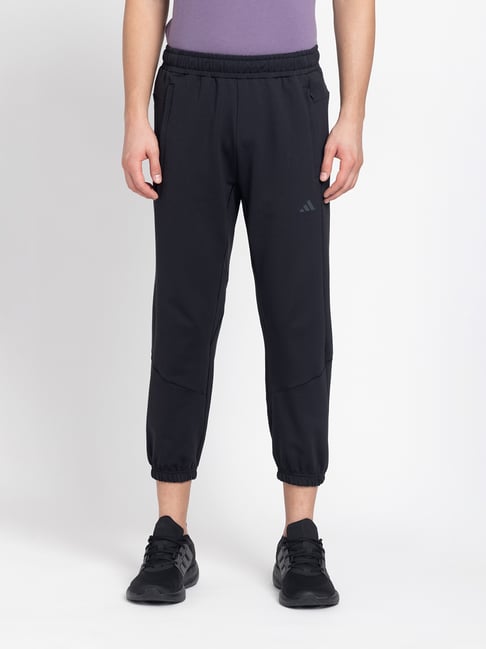 adidas Black Slim Fit Designed For Yoga Training 7/8 Sports Joggers-image-2