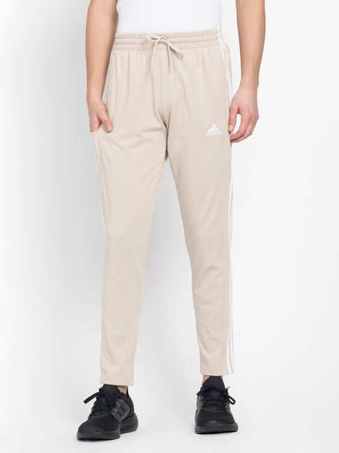 adidas Beige Regular Fit Sports Trackpants