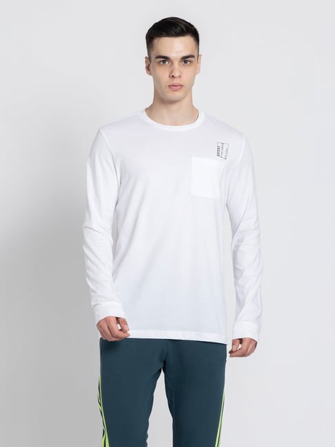 Buy adidas White Regular Fit City Escape Sports T-Shirt for Men's