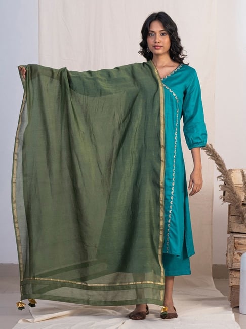 Akiso Jashn Green Chenderi Dupatta-picture-43