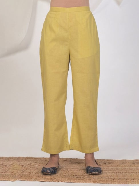 Akiso Gulkari Solid Yellow Pyjama Pants-picture-44