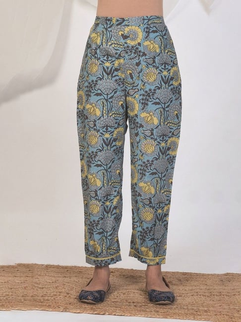 Akiso Gulkari Irani Pants In Blue And Yellow-picture-38