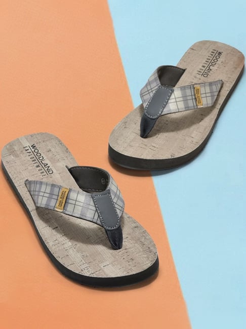 Woodland Men's Grey Flip Flops-picture-43