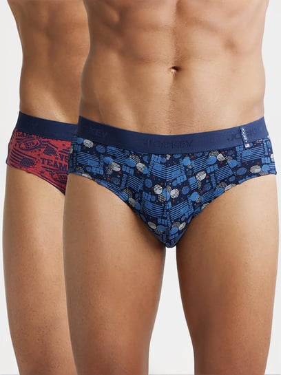 Buy Jockey Multi Cotton Comfort Fit Printed Briefs for Mens Online