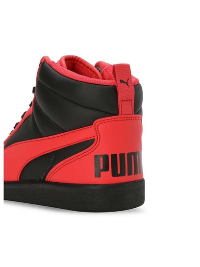 Puma Kids Pluto Black Red Casual Sneakers