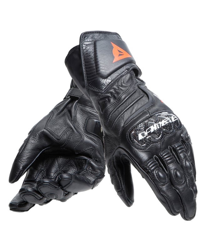 ダイネーゼcarbon 4 long gloves 9.5/XLサイズ Dainese Black CARBON 4 LONG Logo Biker Gloves (S)