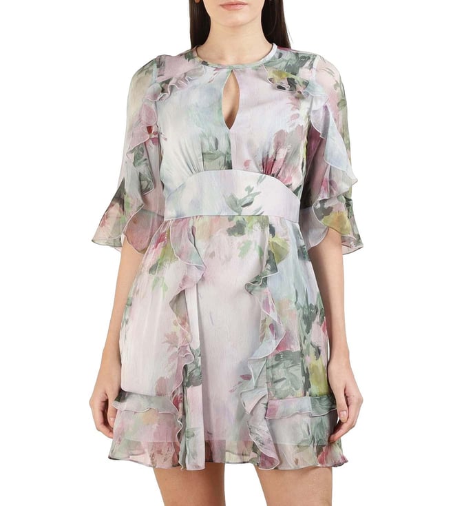 ted baker grey dress Ted Baker Sirinna Draped Neck Bias Cut Midi Dress