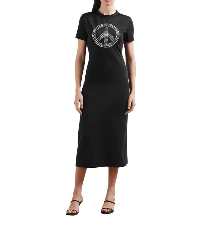 Buy Women Black 83/23 Logo T-shirt Online @ Tata CLiQ Luxury