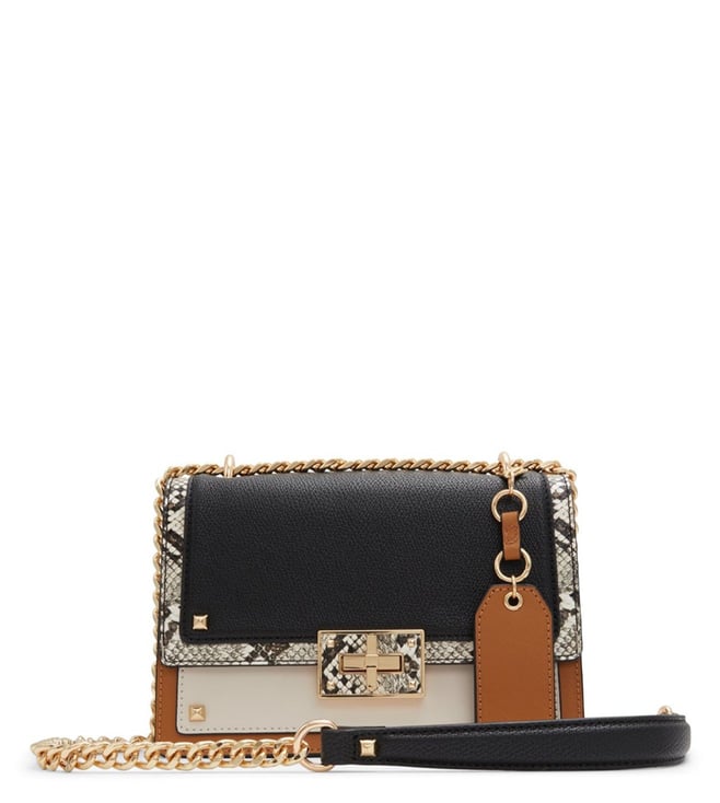 Aldo Crossbody Bag White Snakeskin Auden