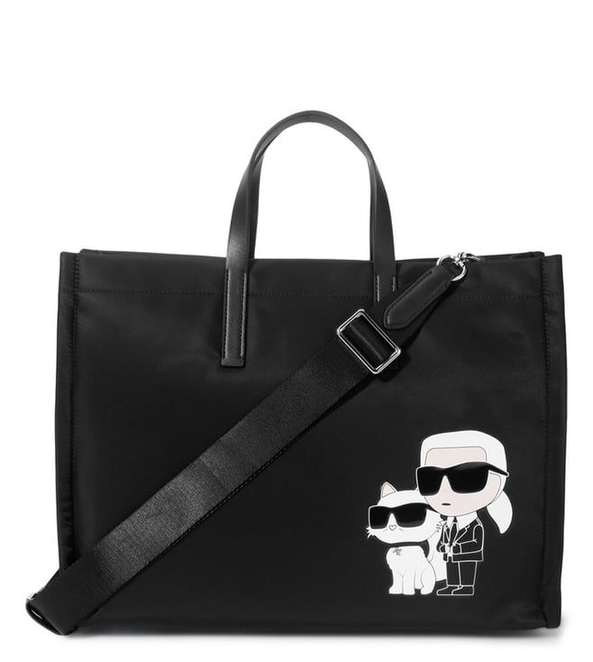 Buy Karl Lagerfeld Black Ikonik 2.0 Large Tote for Women Online