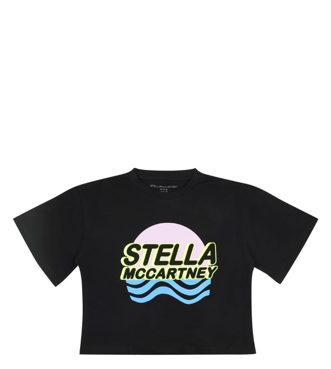 Buy Stella McCartney Kids Black Printed Regular Fit T-Shirt Online