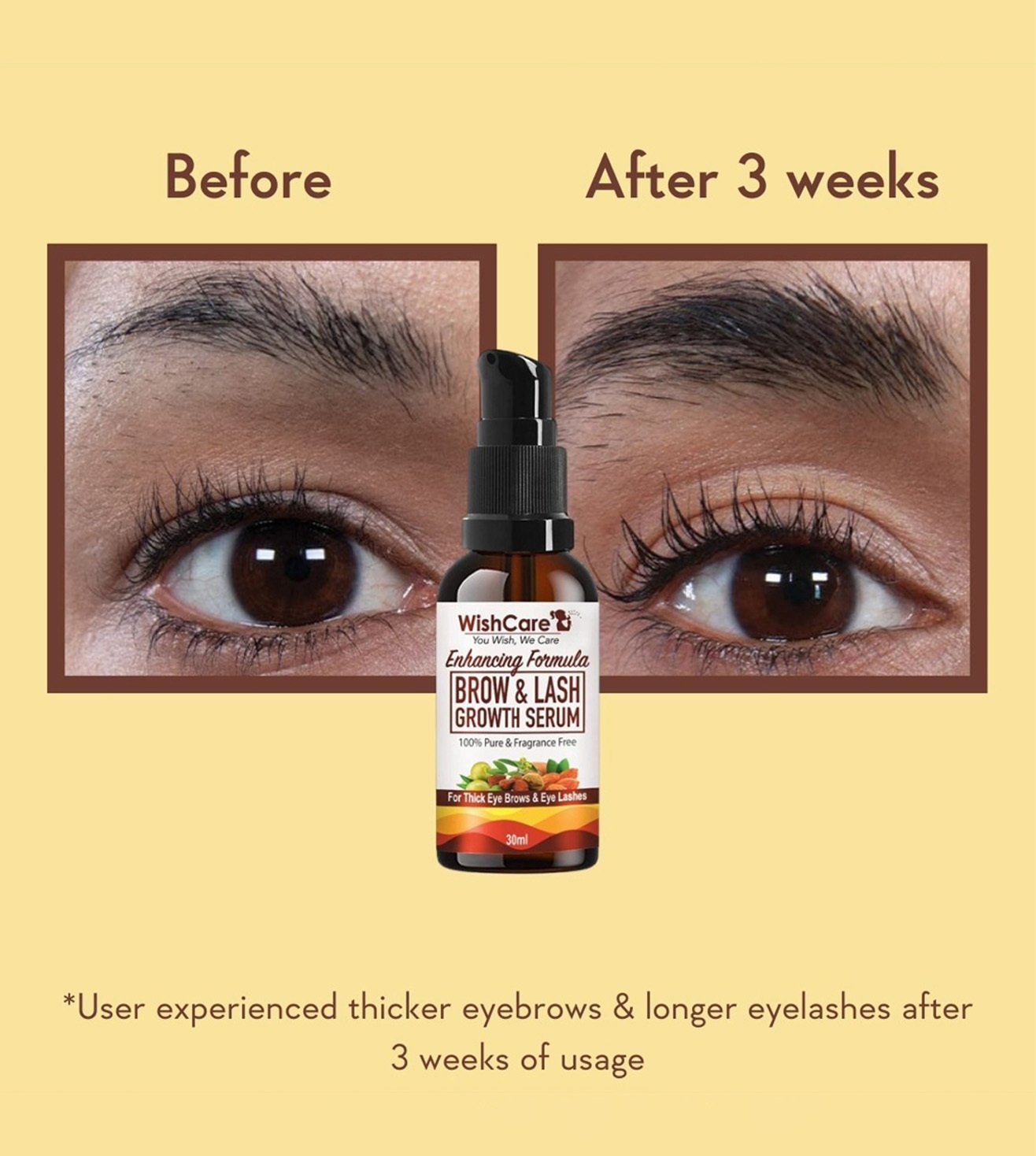 Buy Wishcare Enhancing Formula Brow Lash Growth Serum 30 ml Online On Tata CLiQ Palette