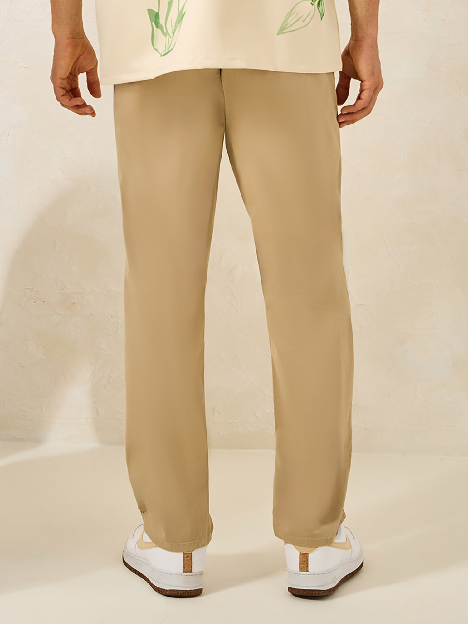 Buy Styli Beige Relaxed Fit Chinos for Men's Online @ Tata CLiQ