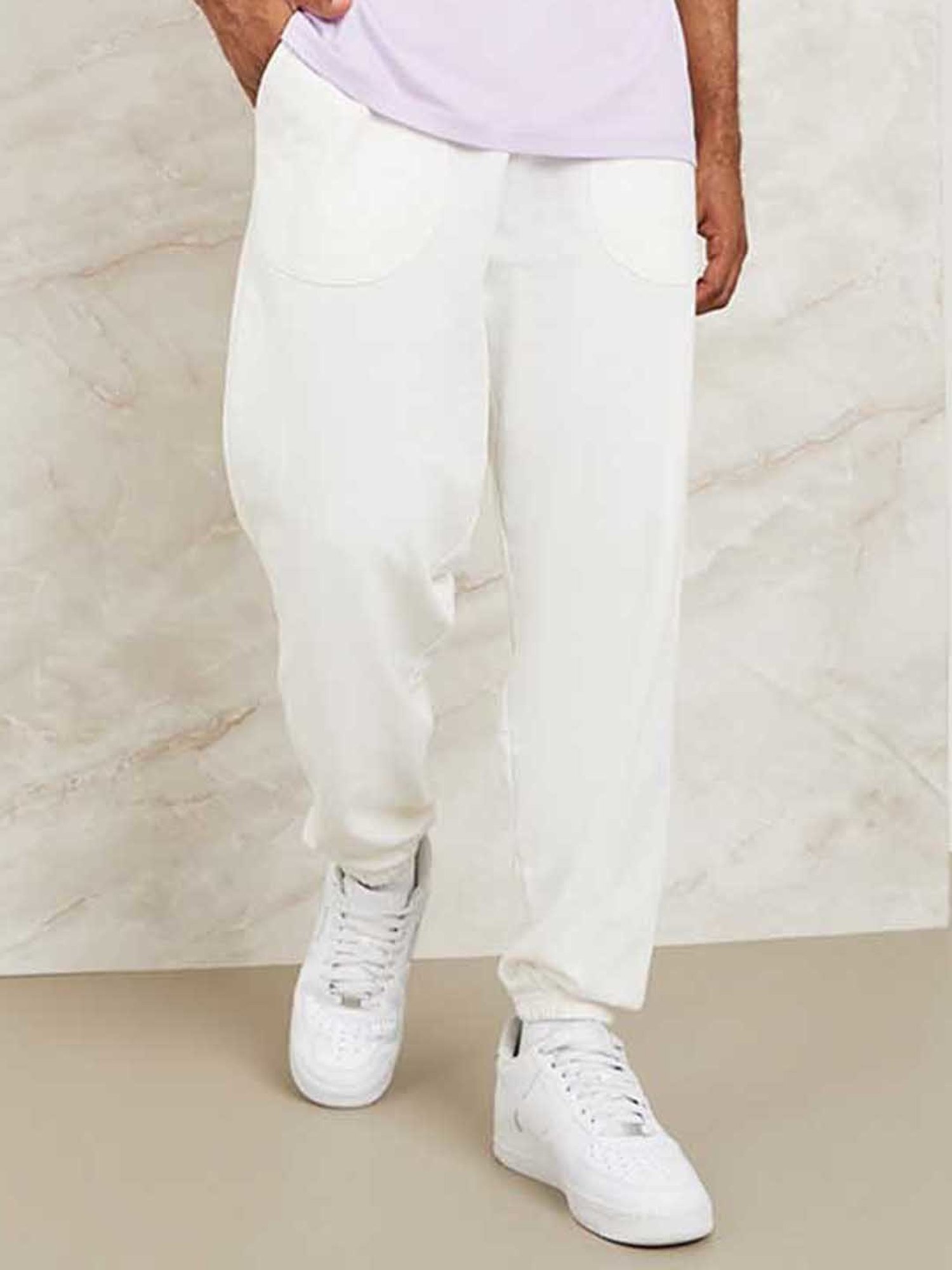 Cream oversized joggers online