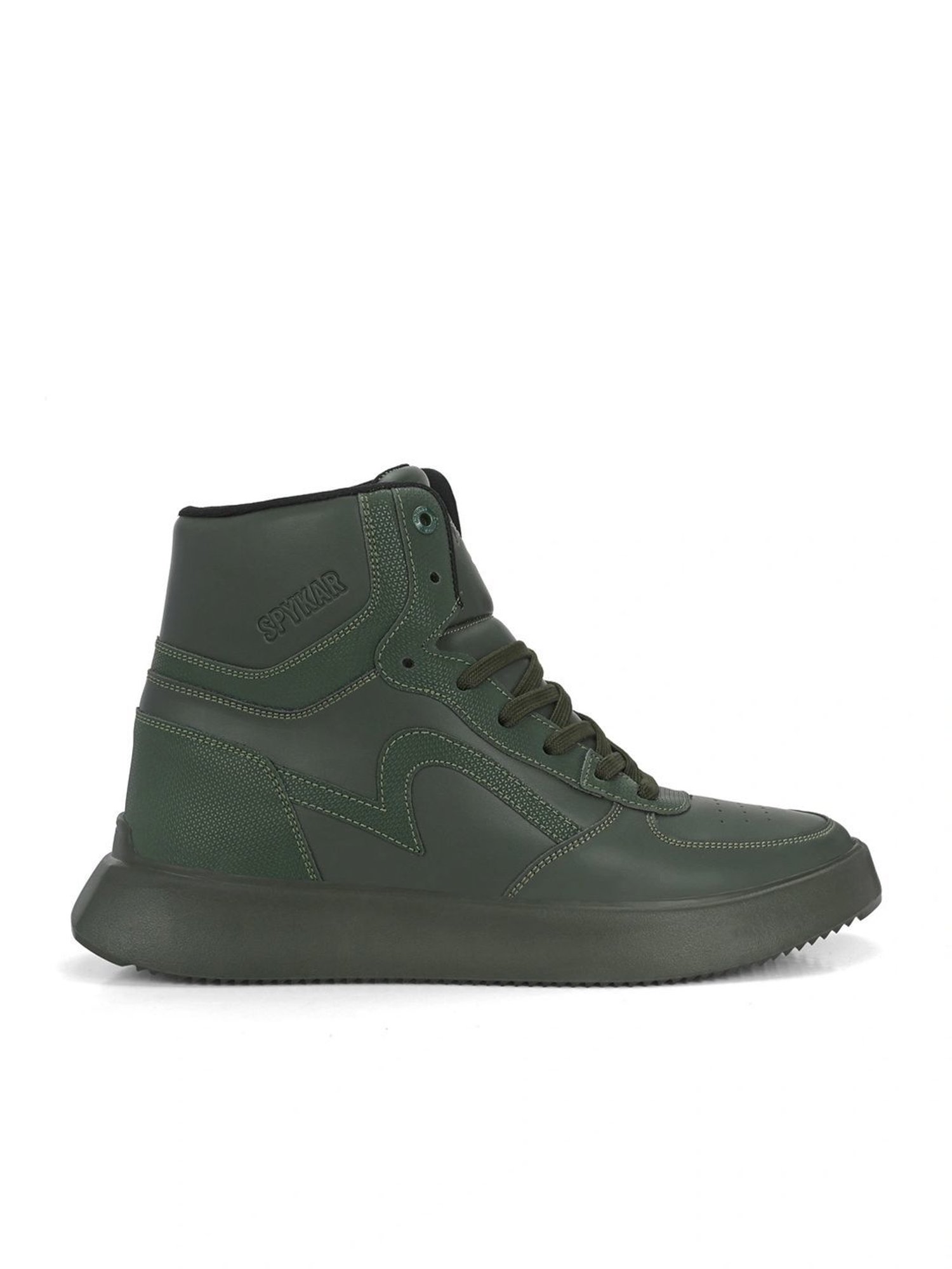 Buy Spykar Men's EDYSSON Olive Ankle High Sneakers for Men at Best