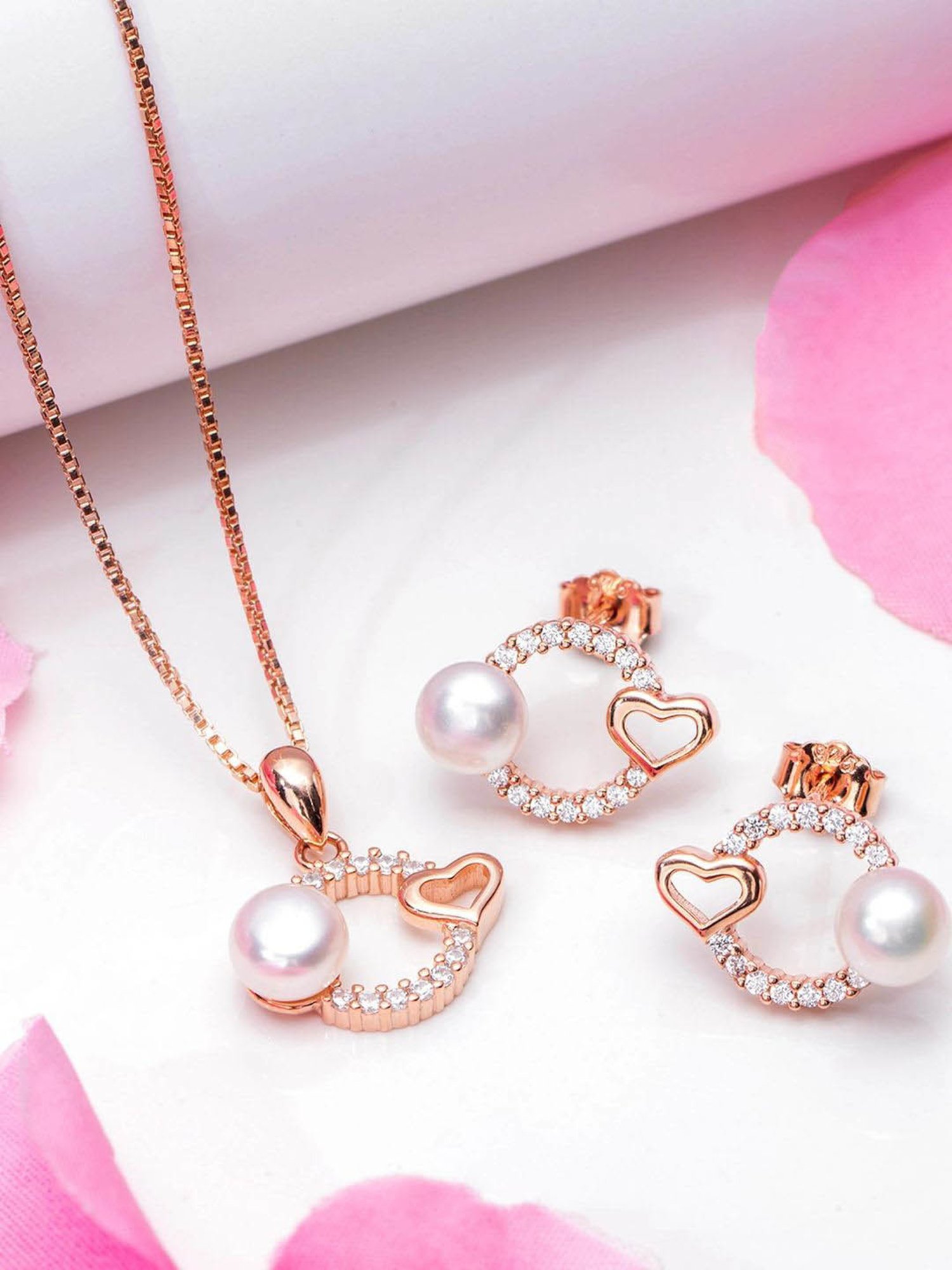 Buy Zavya 925 Silver Harmony in Rose Rose Gold-Plated Jewellery