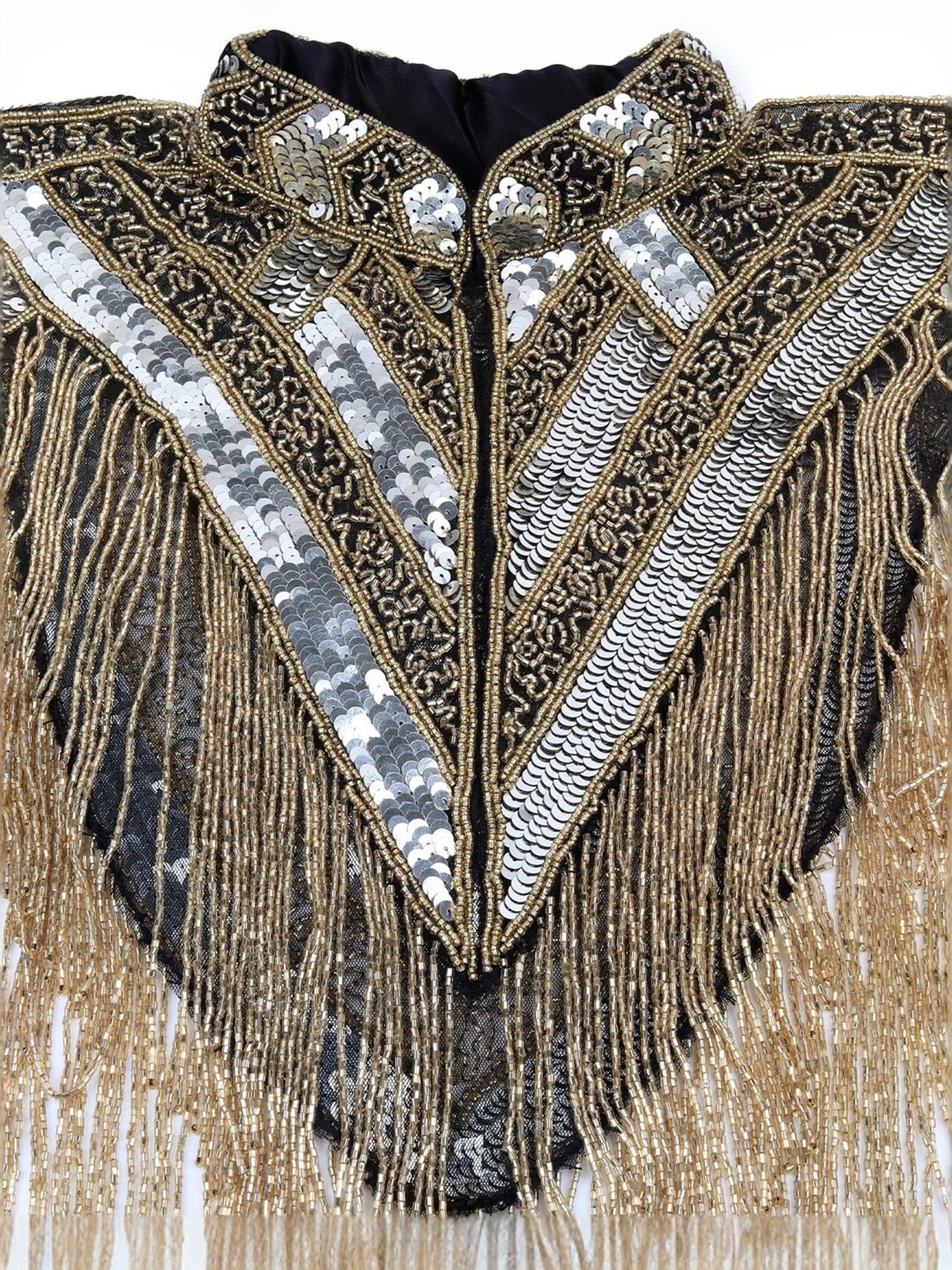 Bibiy♡ ODETTE CAPE Odette Black Embellished Fancy Cape