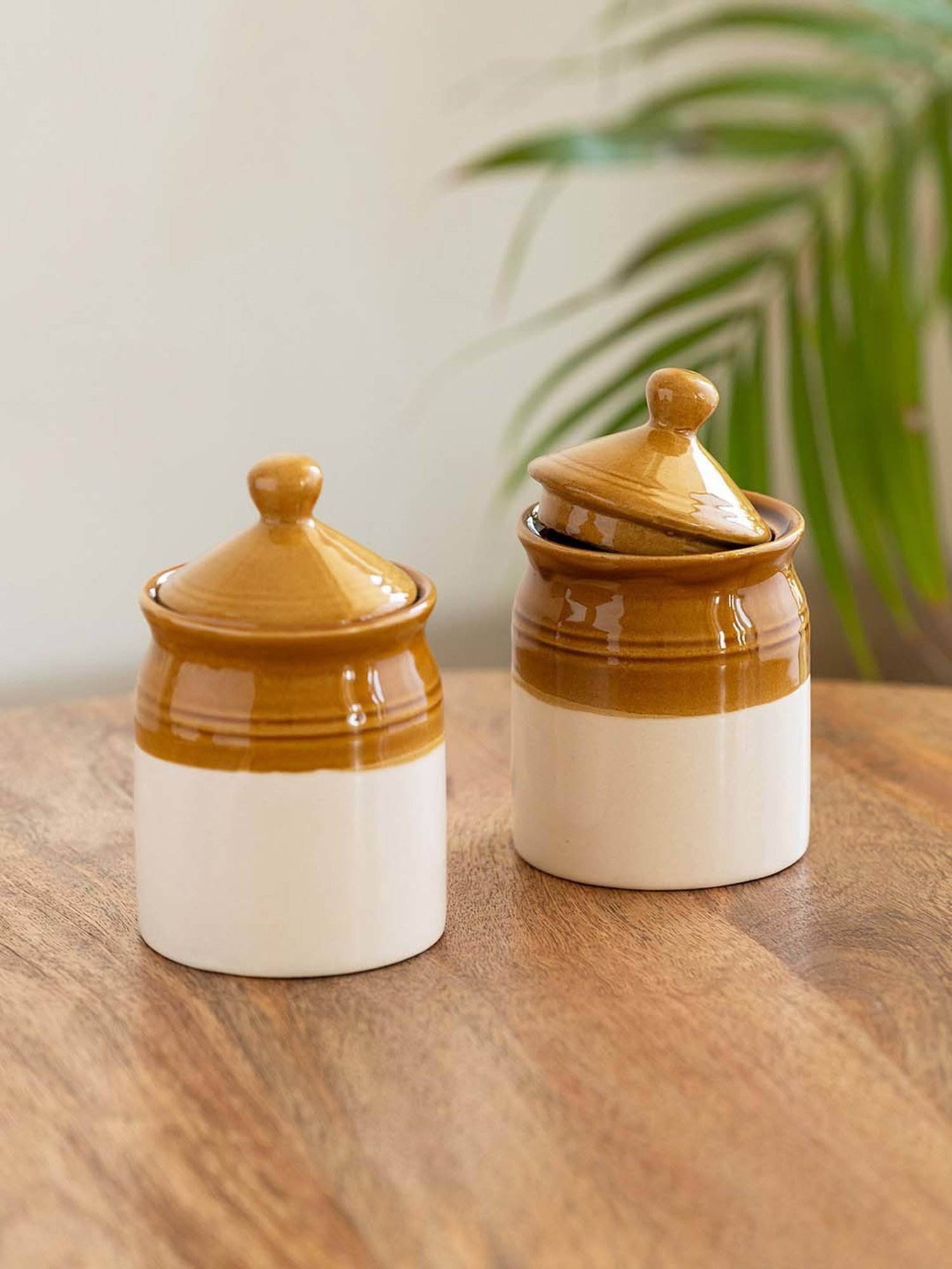 Buy ExclusiveLane Old Martaban Pickle & Chutney Jar - Set of 2 at