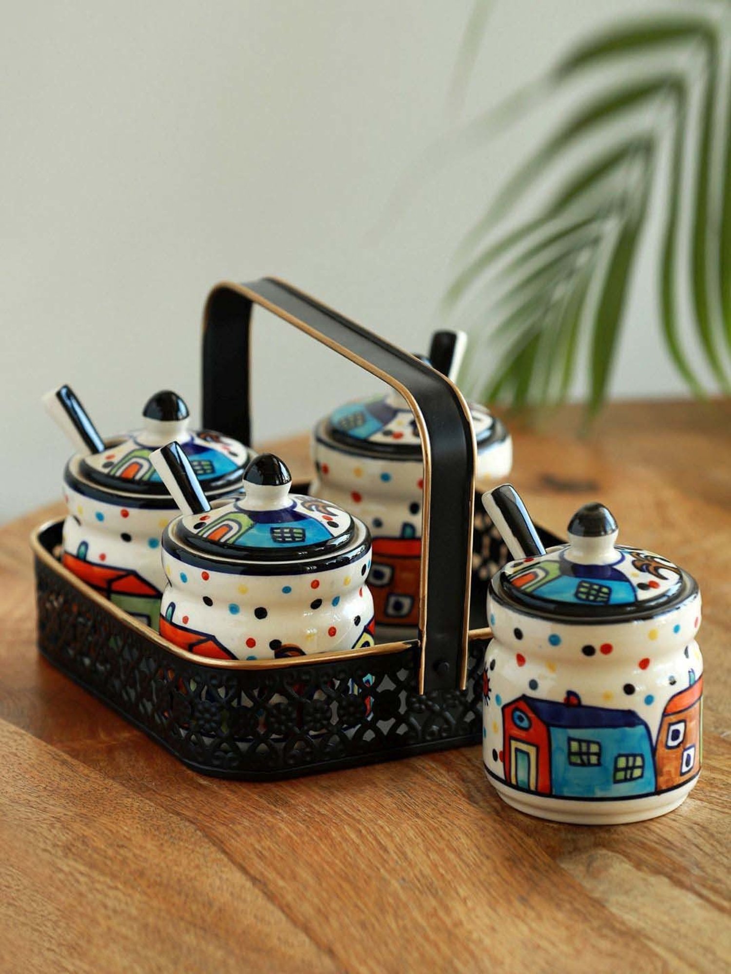 Buy ExclusiveLane Multicolor The Hut Pickle Jar Set at Best Price