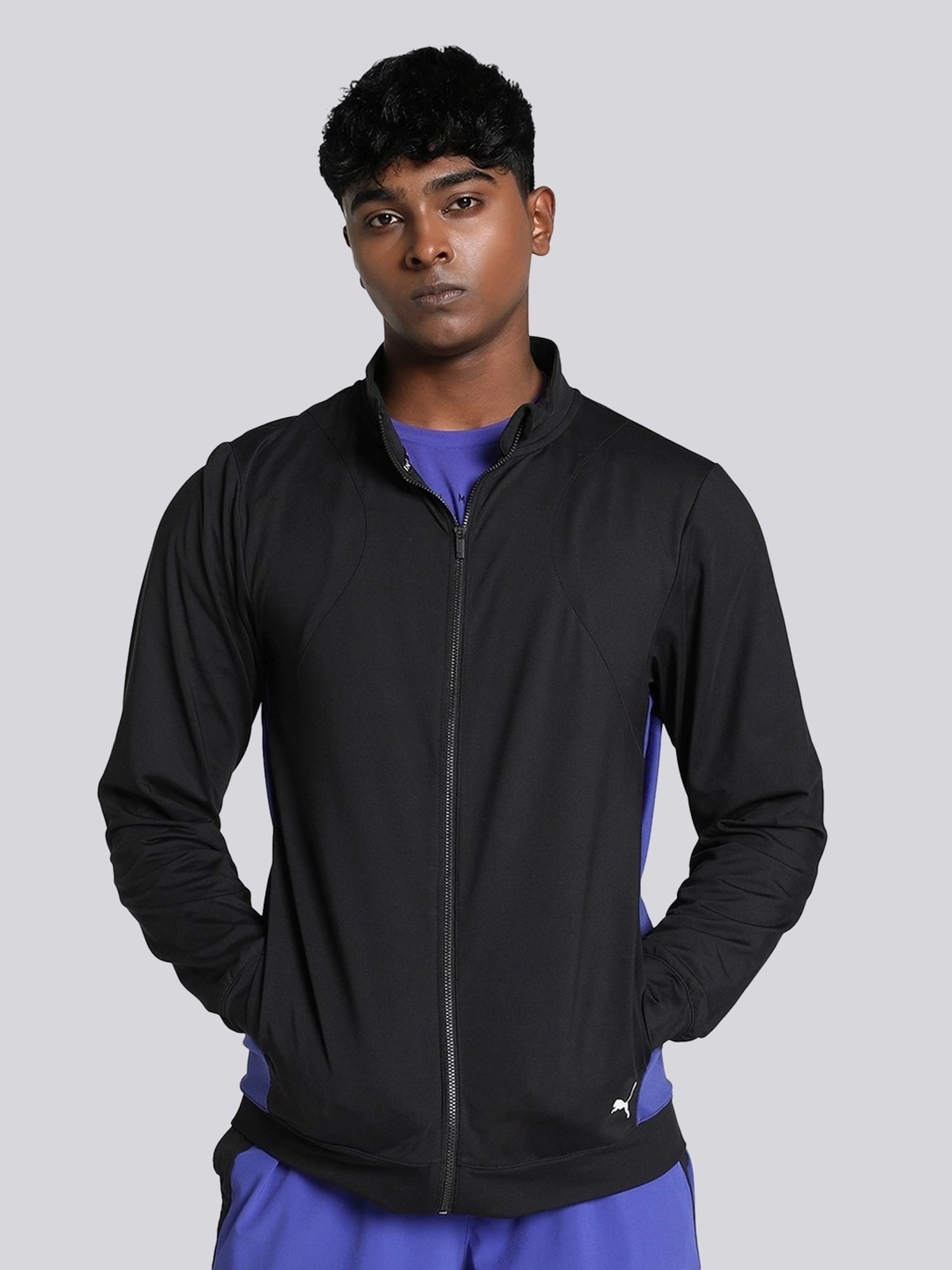 Puma Cloudspun Black Regular Fit Sports Jacket
