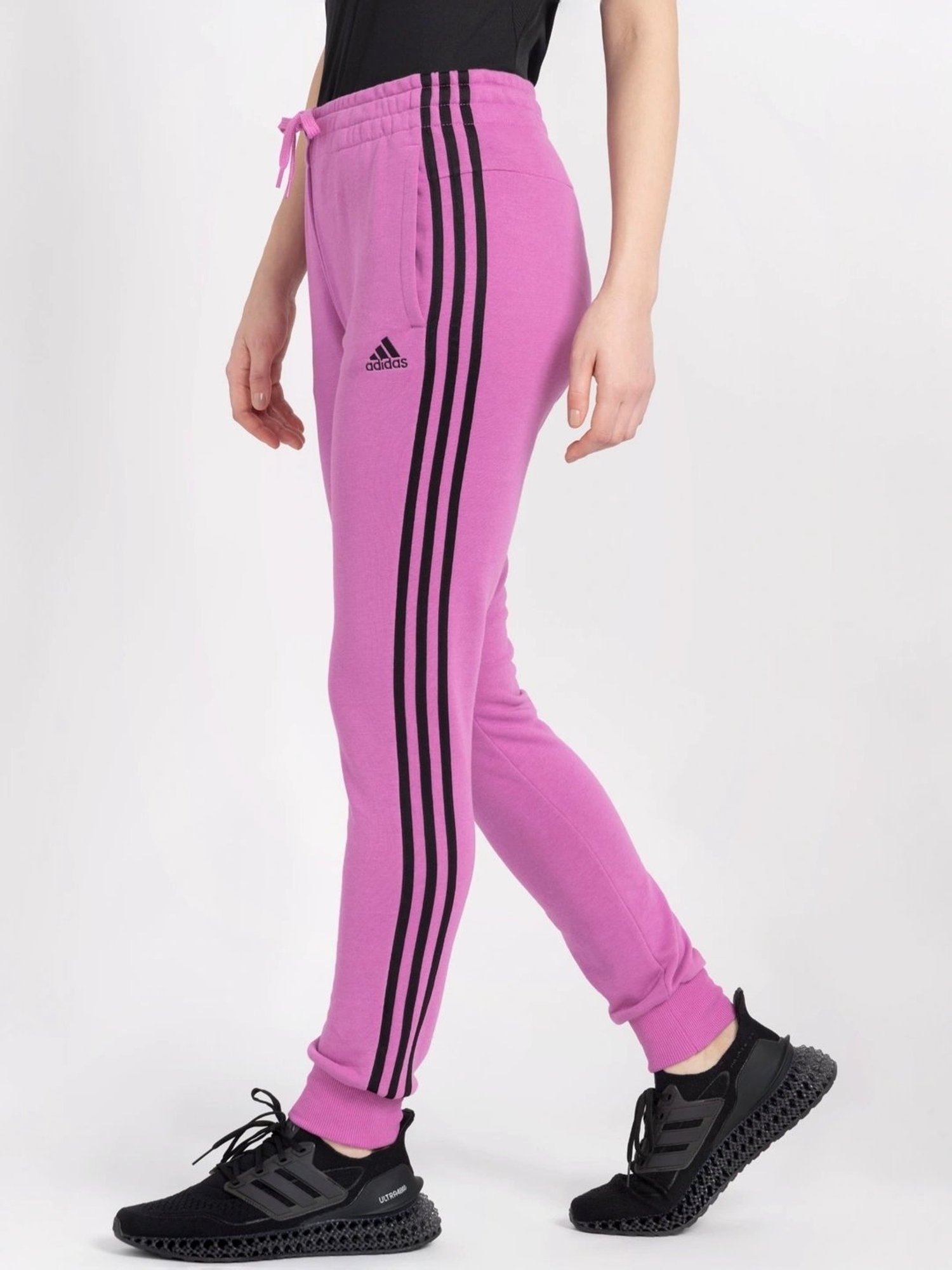 ADIDAS Purple Striped Sports Track Pants