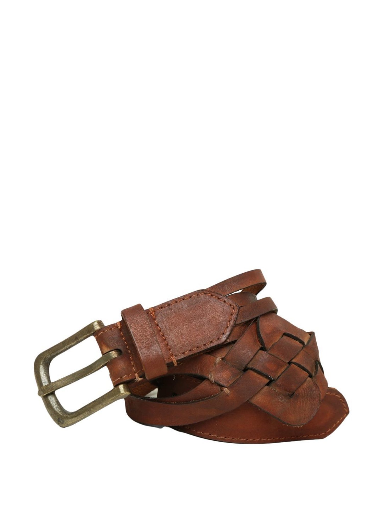 Art N Vintage Brown Leather Waist Belt For Women