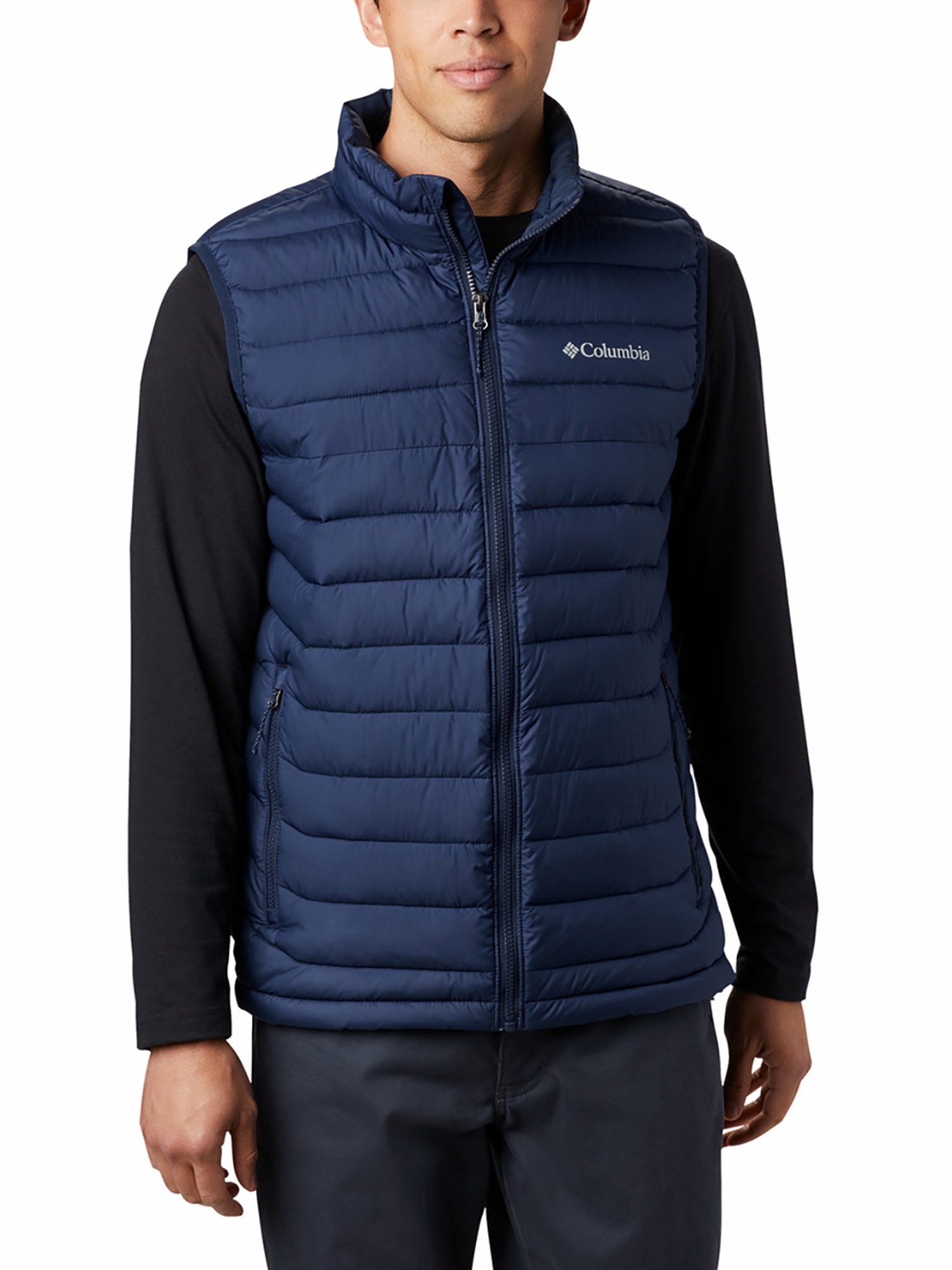 Columbia Men Navy OmniHeat Reflective Powder Lite II Jacket