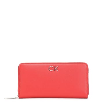 Calvin klein wallet red best sale