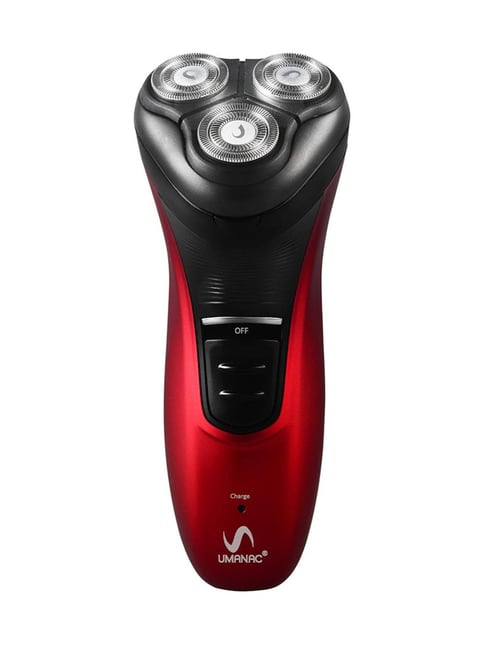 Umanac SH9000 360 Degree Rotation Triple Head Shaver (Red)