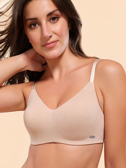 Enamor Beige Non Wired Non Padded T-Shirt Bra