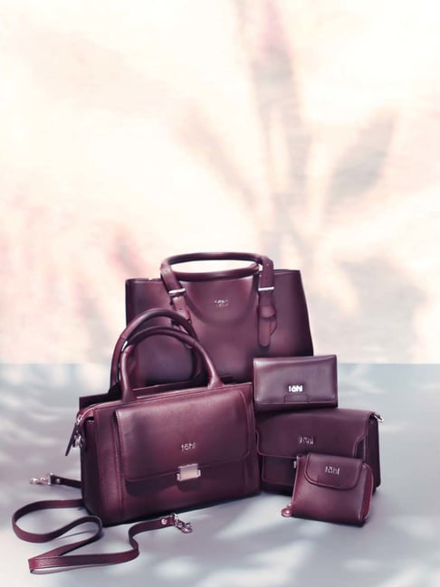 Tohl Burgundy Solid Medium Handbag-picture-10