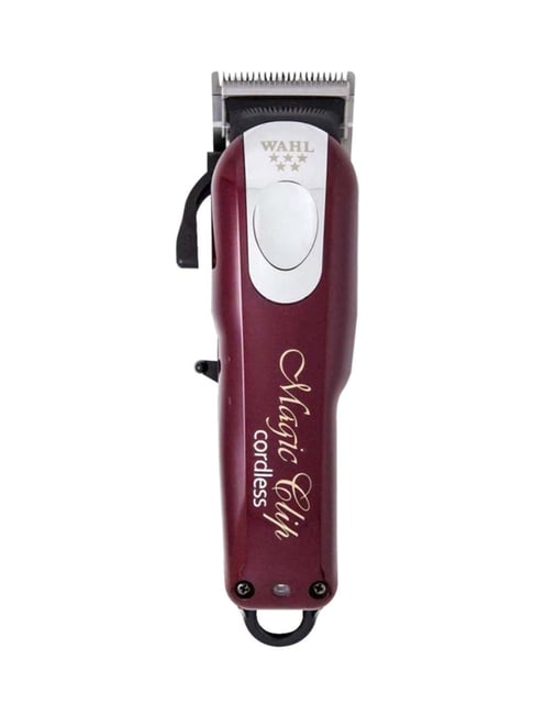 Wahl 8148-048 Cordless and Corded Magic Clip Clipper for Men (Maroon)