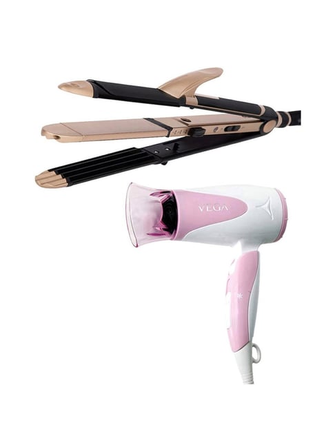 Vega 3 in 1 VHSCC-01 Hair Styler & Blooming Air VHDH-05 Hair Dryer Combo (Multicolor)