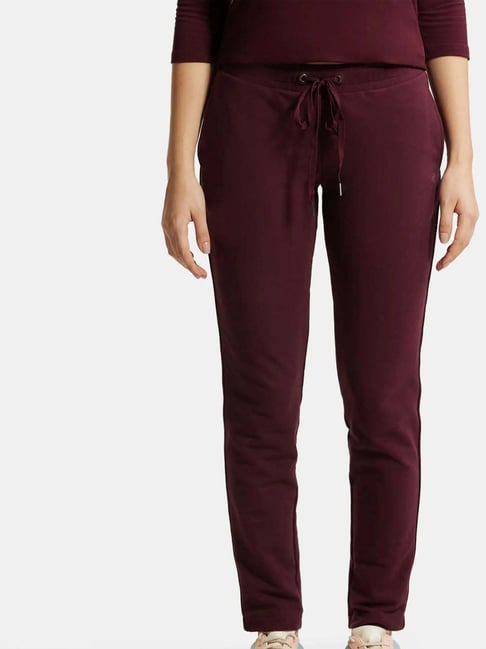 Jockey AW60 Women s Super Combed Cotton French Terry Straight Fit Trackpants with Side Pockets