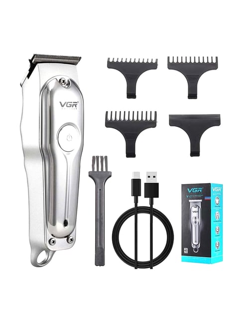 VGR V-071 Rechargeable Corded and Cordless Trimmer - 100 Min Runtime (Silver)