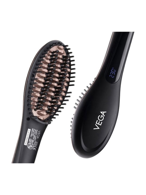 Vega X Star Hair Straightening Brush With Thermo Protect Technology Temperature Settings VHSB 03