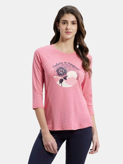 Jockey Pink Printed T-Shirt-picture-21