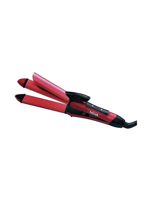 Nova 2 IN 1 Professional Hair Curler and Straightener (Pink)