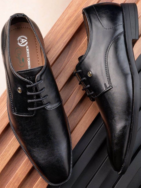 Buy Alberto Torresi Men s Black Derby Shoes for Men at Best Price Tata CLiQ