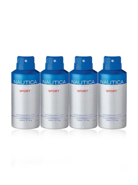 Buy Nautica Voyage Man Sport Deodorant Spray (Pack of 4) Online At